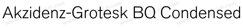 Akzidenz-Grotesk BQ Condensed A Med字体转换